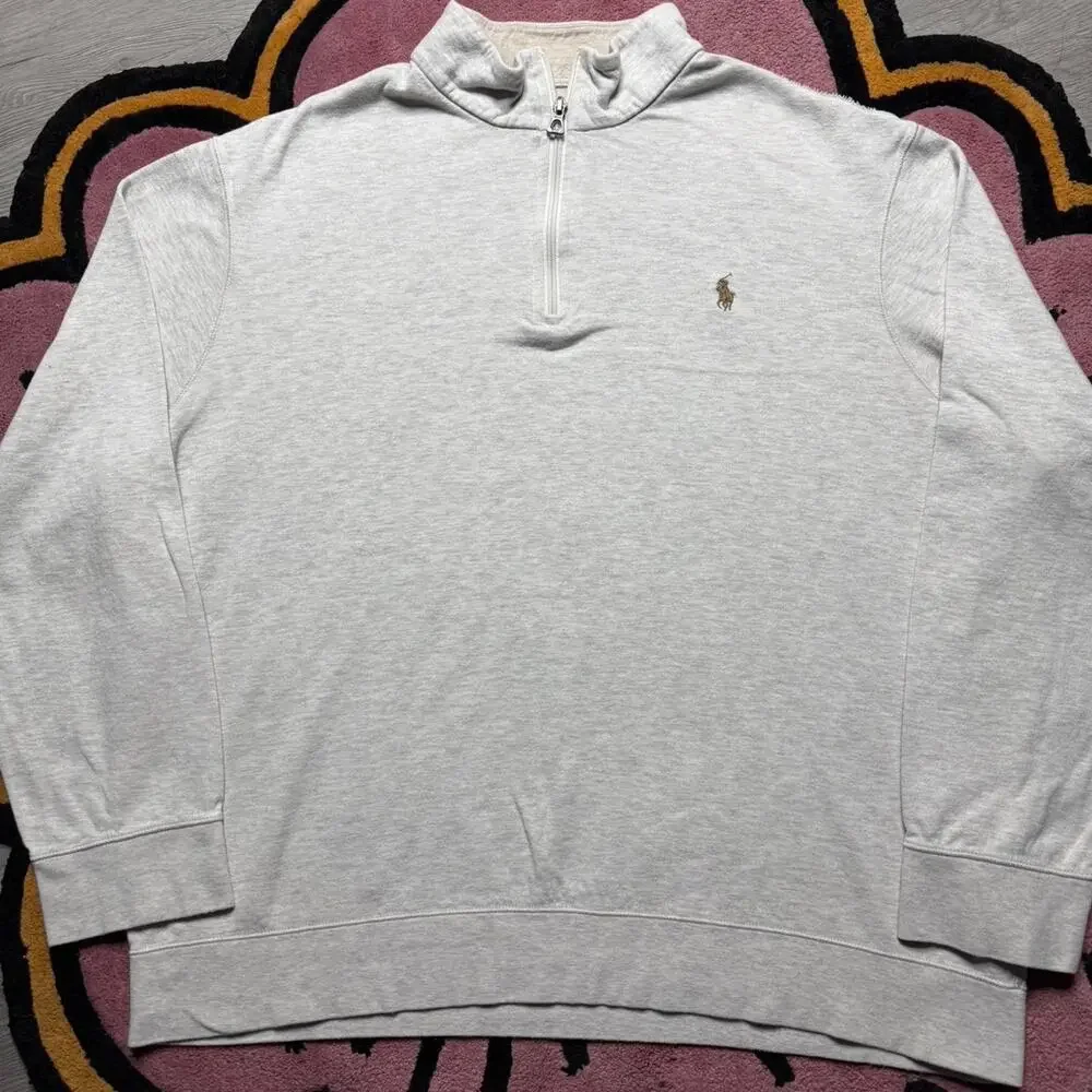 Polo Ralph Lauren Embroidered Logo 1/4 Zip Sweatshirt Size XL